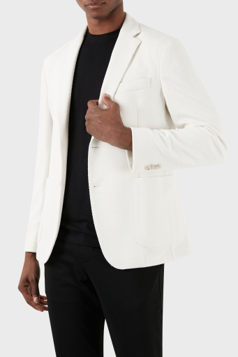 Boss Pamuklu Slim Fit Blazer Erkek Ceket 50510343 100 BEYAZ - 8