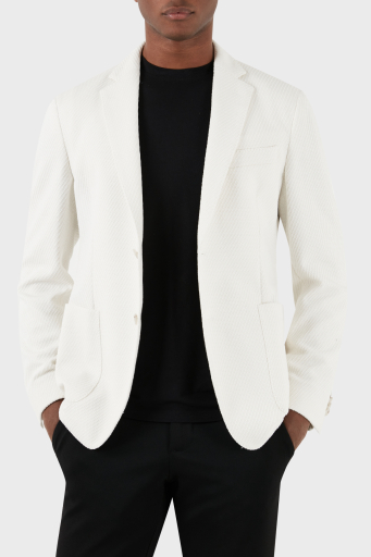 Boss Pamuklu Slim Fit Blazer Erkek Ceket 50510343 100 BEYAZ - 10