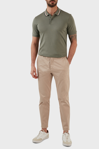 Boss Pamuklu Slim Fit Düğmeli Erkek Polo T Shirt 50469360 343 AÇIK YEŞİL - 4