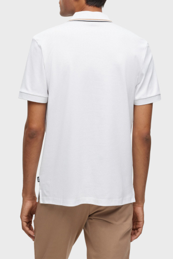 Boss Pamuklu Slim Fit Düğmeli Erkek Polo Yaka T Shirt 50469360 100 BEYAZ - 14
