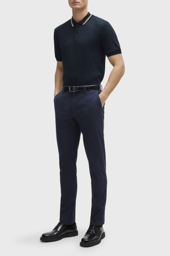 Boss Pamuklu Slim Fit Düğmeli Erkek Polo Yaka T Shirt 50469360 404 LACİVERT - 7