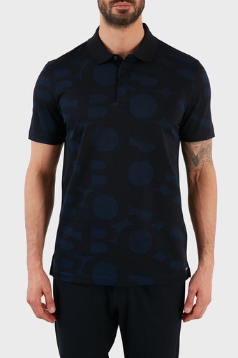 Boss Pamuklu Slim Fit Düğmeli T Shirt Erkek Polo 50462638 404 LACİVERT - 1