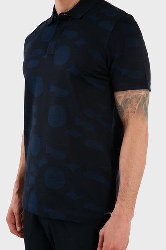 Boss Pamuklu Slim Fit Düğmeli T Shirt Erkek Polo 50462638 404 LACİVERT - 4