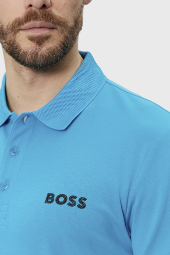 Boss Pamuklu Slim Fit Erkek Polo Yaka T Shirt 50512789 442 TURKUAZ - 4