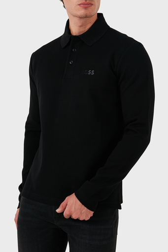 Boss Pamuklu Slim Fit Logolu Erkek Polo Yaka Sweat 50524620 001 SİYAH - 4