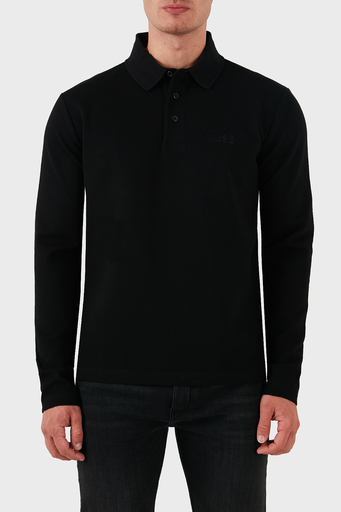 Boss Pamuklu Slim Fit Logolu Erkek Polo Yaka Sweat 50524620 001 SİYAH - 6
