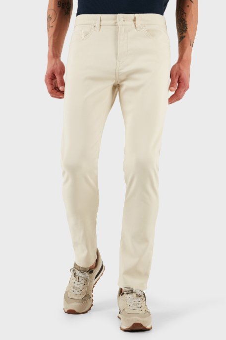 Boss Pamuklu Slim Fit Normal Bel Dar Paça Erkek Pantolon 50534905 131 EKRU - 1