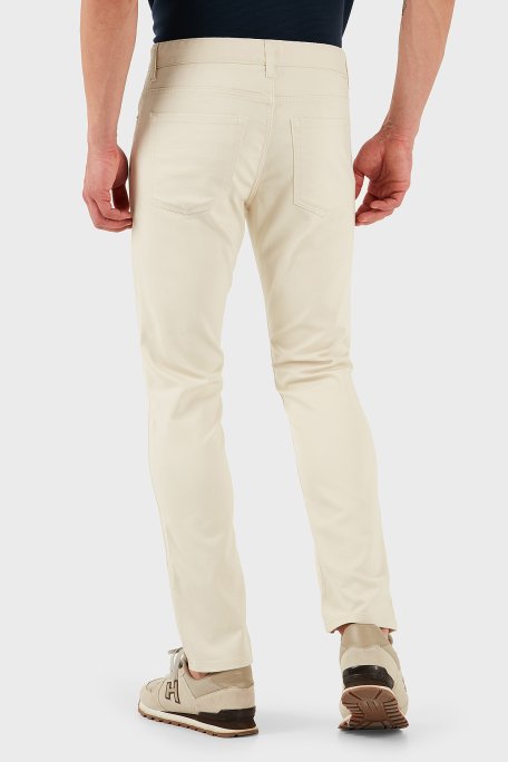Boss Pamuklu Slim Fit Normal Bel Dar Paça Erkek Pantolon 50534905 131 EKRU - 2
