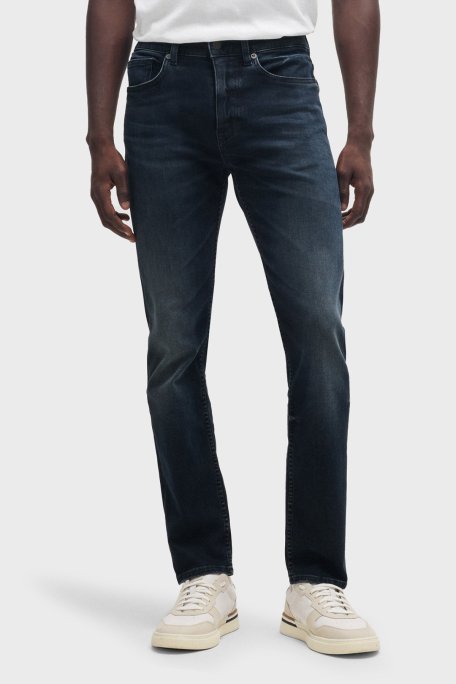 Boss Pamuklu Slim Fit Normal Bel Dar Paça Jeans Erkek Kot Pantolon 50534556 402 LACİVERT - 1