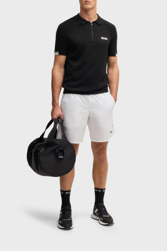 Boss Pamuklu Slim Fit Yarım Fermuarlı Erkek Polo Yaka T Shirt 50537146 002 SİYAH - 2