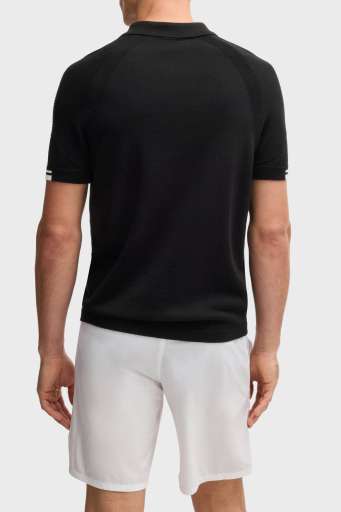 Boss Pamuklu Slim Fit Yarım Fermuarlı Erkek Polo Yaka T Shirt 50537146 002 SİYAH - 3