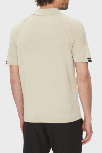 Boss Pamuklu Slim Fit Yarım Fermuarlı Erkek Polo Yaka T Shirt 50537146 284 BEJ - 3