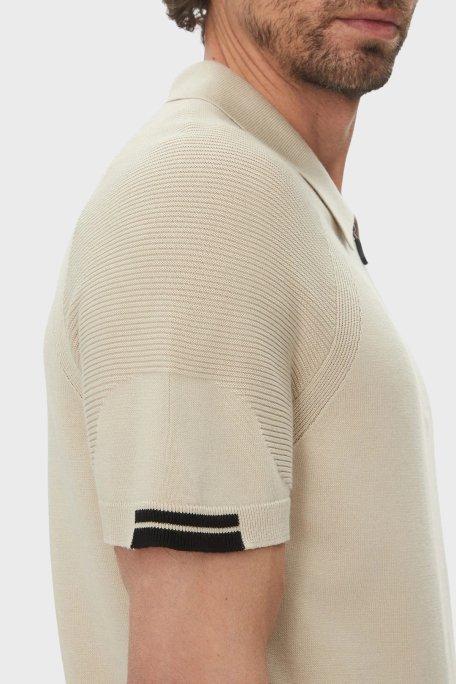Boss Pamuklu Slim Fit Yarım Fermuarlı Erkek Polo Yaka T Shirt 50537146 284 BEJ - 10