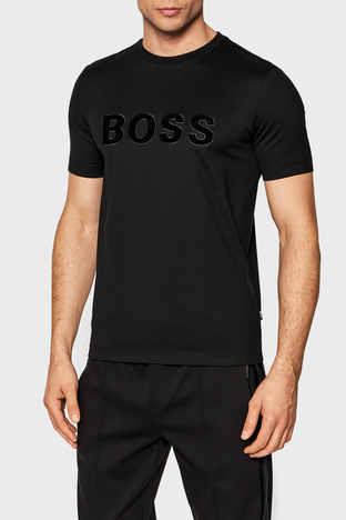 Boss - Boss Regular Fit Bisiklet Yaka % 100 Pamuk Erkek T Shirt 50462613 001 SİYAH