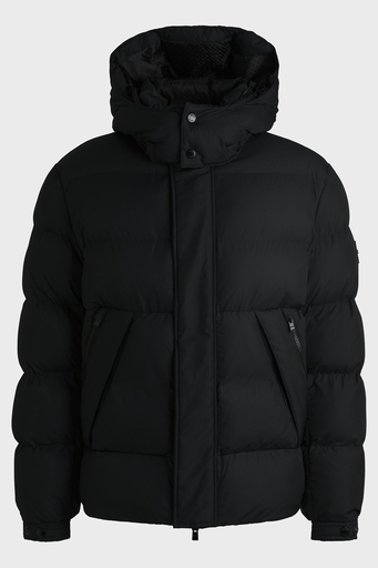 Boss Regular Fit Çıkarılabilir Kapüşonlu Su İtici Şişme Erkek Mont 50525243 001 SİYAH - 6
