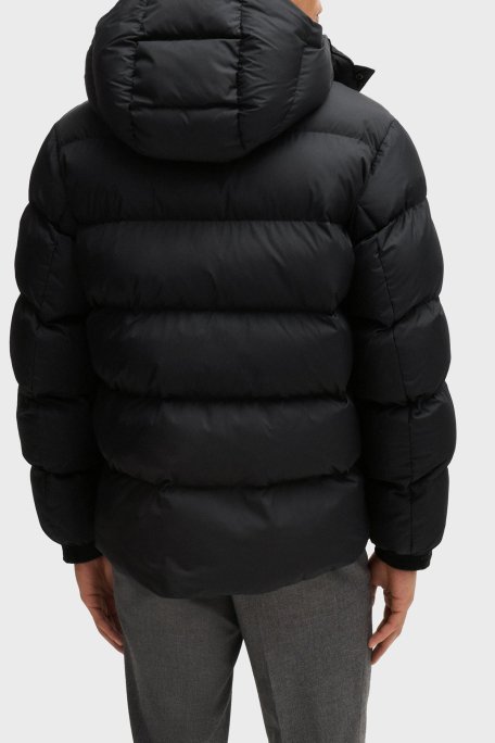 Boss Regular Fit Çıkarılabilir Kapüşonlu Su İtici Şişme Erkek Mont 50525243 001 SİYAH - 3