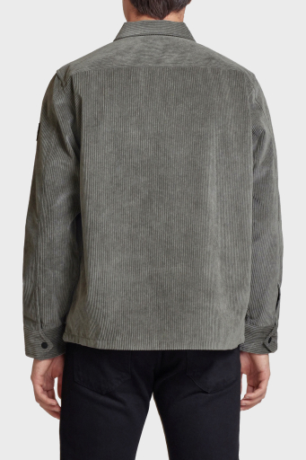Boss Regular Fit Fermuarlı Kadife Erkek Gömlek Ceket 50527341 076 GRİ - 8