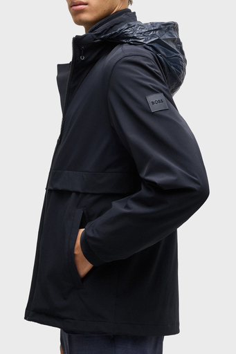 Boss Regular Fit Gizli Kapüşonlu Softshell Erkek Ceket 50528439 404 LACİVERT - 4