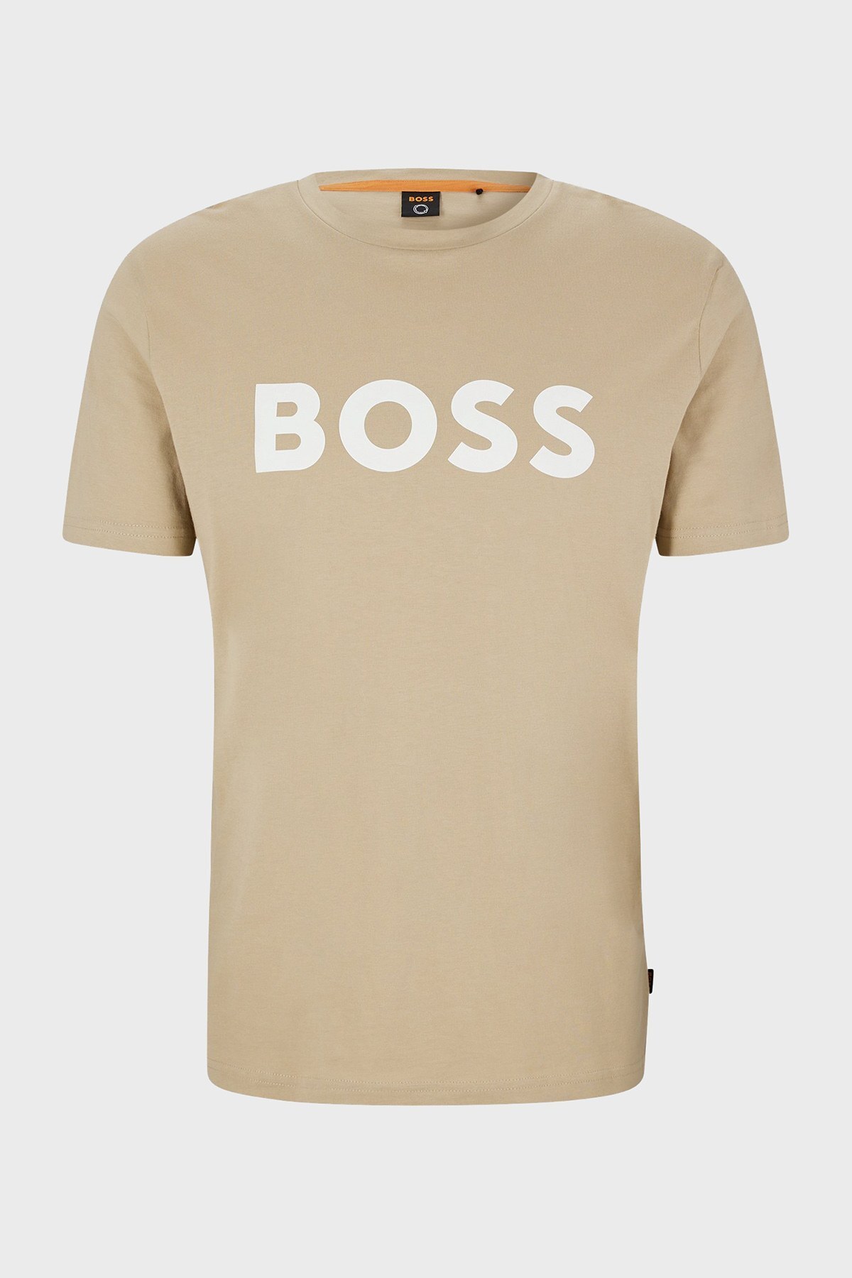 Boss Regular Fit Logo Baskılı Pamuklu Jarse Erkek T Shirt 50481923 275 BEJ