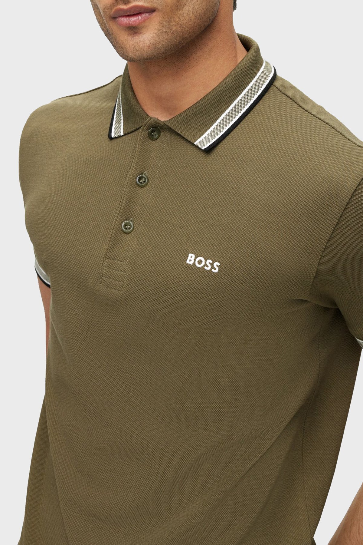 Boss Regular Fit Pamuklu Erkek Polo T Shirt 50469055 363 HAKİ