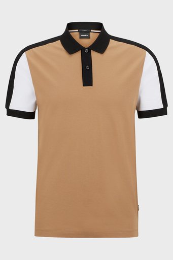 Boss Renk Bloklu Regular Fit Merserize Pamuklu Erkek Polo T Shirt 50486192 260 BEJ - 4