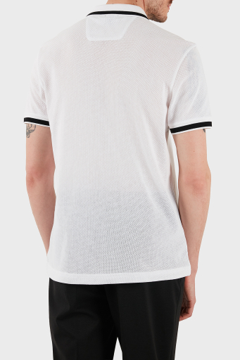 Boss Şerit Detaylı Pamuklu Regular Fit Düğmeli Erkek Polo Yaka T Shirt 50538160 100 BEYAZ - 7