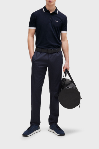 Boss Şeritli % 100 Pamuk Regular Fit Düğmeli Erkek Polo Yaka T Shirt 50512995 402 LACİVERT - 2