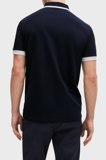Boss Şeritli % 100 Pamuk Regular Fit Düğmeli Erkek Polo Yaka T Shirt 50512995 402 LACİVERT - 3