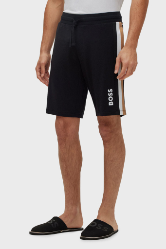 Boss Şeritli Logolu Regular Fit Cepli Büzgülü Erkek Short 50491511 001 SİYAH - 1