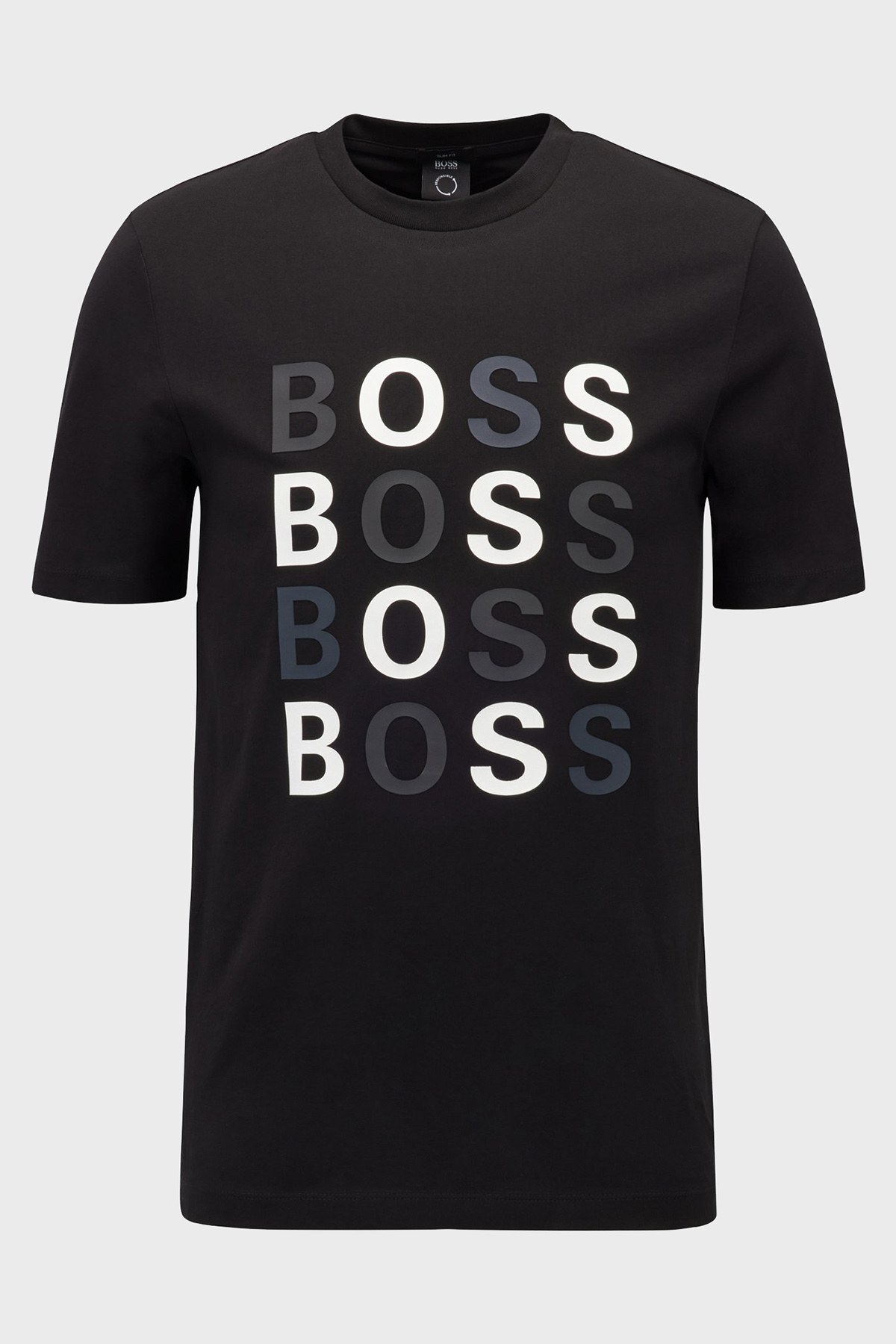 Boss Slim Fit Bisiklet Yaka % 100 Pamuk Erkek T Shirt 50462552 002 SİYAH