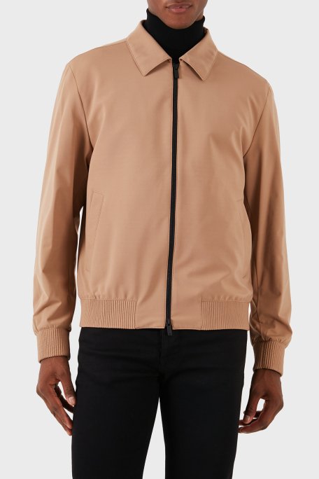 Boss Slim Fit Çift Fermuarlı Erkek Ceket 50521580 282 CAMEL - 1