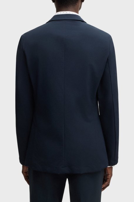Boss Softshell Kumaş Slim Fit Mono Yaka Klasik Erkek Ceket 50538635 404 LACİVERT - 3
