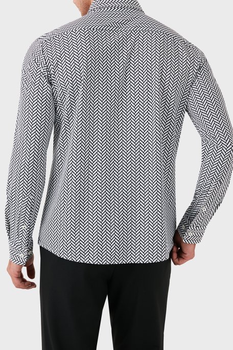 Boss Streç Desenli Regular Fit Erkek Gömlek 50522068 001 SİYAH - 3