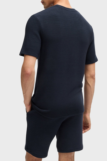 Boss Streç Modal Regular Fit Bisiklet Yaka Erkek T Shirt 50527377 403 LACİVERT - 2