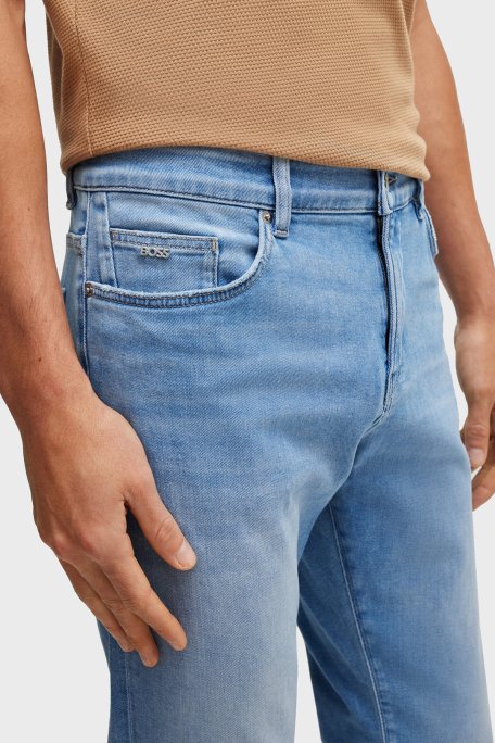 Boss Streç Normal Bel Slim Fit Jeans Erkek Kot Pantolon 50521001 453 MAVİ - 3