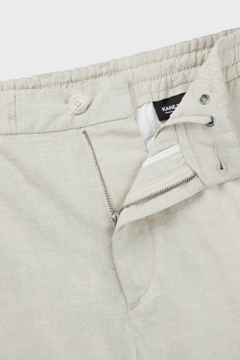 Boss Streç Pamuk Keten Karışımlı Regular Fit Erkek Short 50512555 276 BEJ - 12