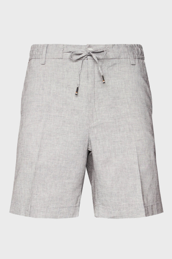 Boss Streç Pamuk Keten Karışımlı Regular Fit Erkek Short 50512555 404 LACİVERT - 12