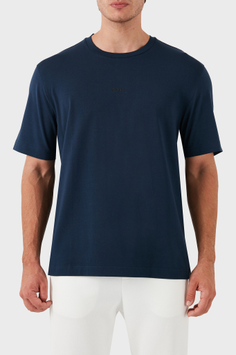 Boss Streç Pamuklu Bisiklet Yaka Erkek T Shirt 50473278 464 LACİVERT-LİLA - 1