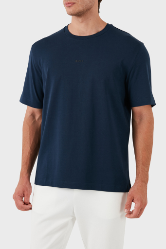 Boss Streç Pamuklu Bisiklet Yaka Erkek T Shirt 50473278 464 LACİVERT-LİLA - 2