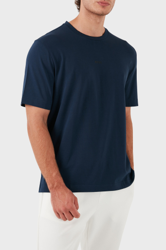 Boss Streç Pamuklu Bisiklet Yaka Erkek T Shirt 50473278 464 LACİVERT-LİLA - 5