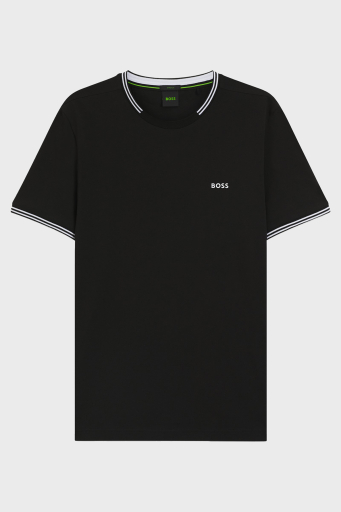 Boss Streç Pamuklu Regular Fit Bisiklet Yaka Erkek T Shirt 50521245 001 SİYAH - 5