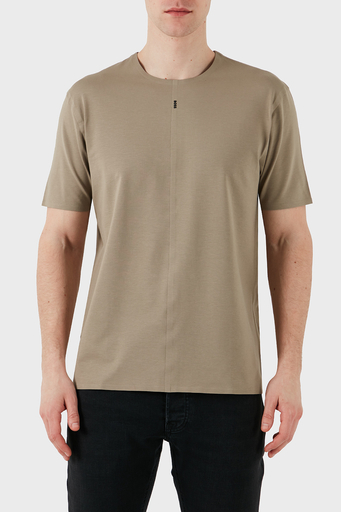 Boss Streç Pamuklu Regular Fit Bisiklet Yaka Erkek T Shirt 50533301 334 HAKİ - 1