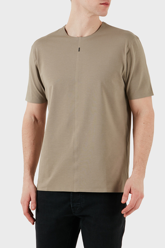 Boss Streç Pamuklu Regular Fit Bisiklet Yaka Erkek T Shirt 50533301 334 HAKİ - 3