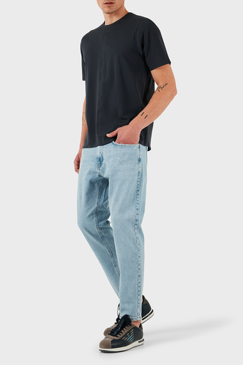 Boss Streç Pamuklu Regular Fit Bisiklet Yaka Erkek T Shirt 50533301 402 LACİVERT - 3