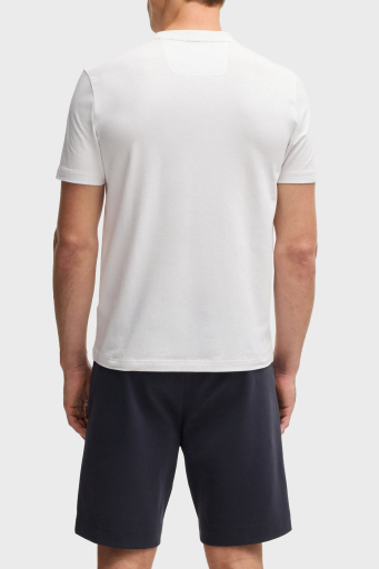Boss Streç Pamuklu Regular Fit Büyük Logolu Erkek T Shirt 50535170 100 BEYAZ - 2