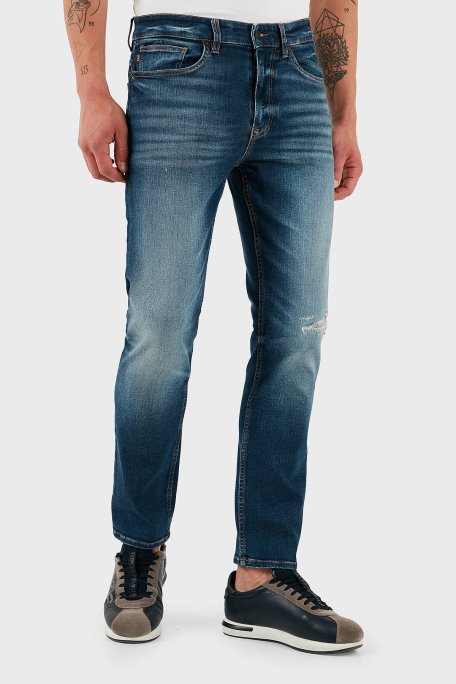 Boss Streç Pamuklu Regular Fit Normal Bel Düz Paça Jeans Erkek Kot Pantolon 50534683 405 LACİVERT - 1