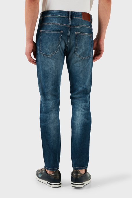 Boss Streç Pamuklu Regular Fit Normal Bel Düz Paça Jeans Erkek Kot Pantolon 50534683 405 LACİVERT - 5