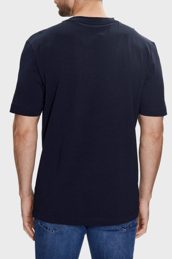 Boss Streç Pamuklu Relaxed Fit Bisiklet Yaka Erkek T Shirt 50473278 404 LACİVERT - 8