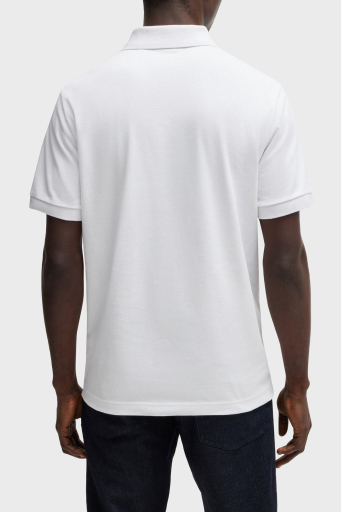 Boss Streç Pamuklu Slim Fit Düğmeli Erkek Polo Yaka T Shirt 50507803 100 BEYAZ - 8