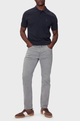 Boss Streç Pamuklu Slim Fit Düğmeli Erkek Polo Yaka T Shirt 50507803 404 LACİVERT - 8